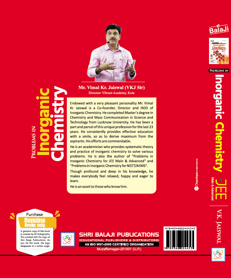 Problems in Inorganic Chemistry for JEE - 18th Edition with Solution Worth 200/- (PDF Only)