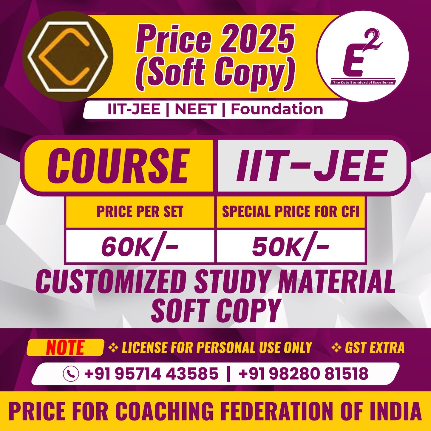 Customized Study Material For IIT-JEE (11th+12th)