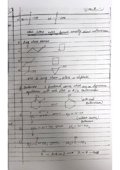 *Organic Chemistry Handwritten Notes by M.S. Chouhan (MSC Sir) – Volume I & II (Free Basic OC Book worth 200 Rs)